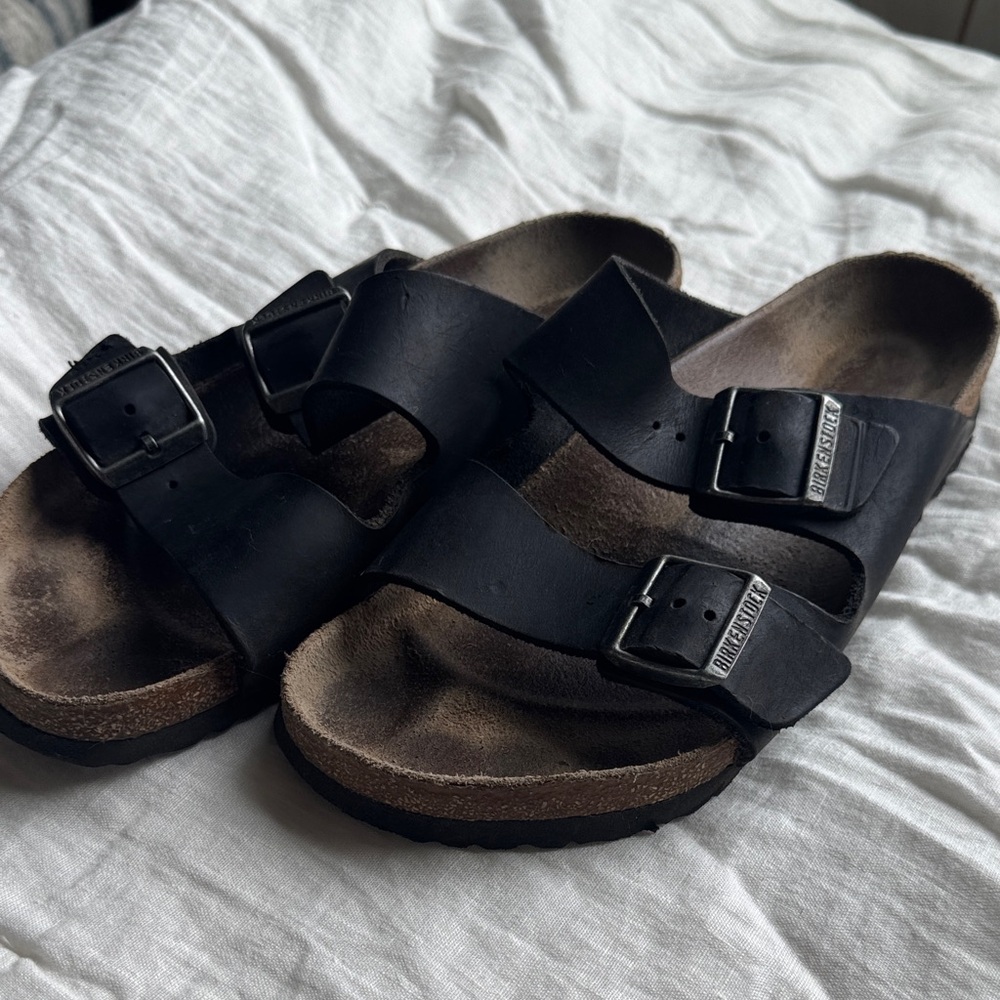 Birkenstock Black Leather Sandals